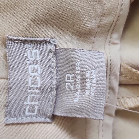 NWT Chico's Women's So Slimming Ankle Beige/Sand Dress Pants, Size 12 R - Picture 9 of 13